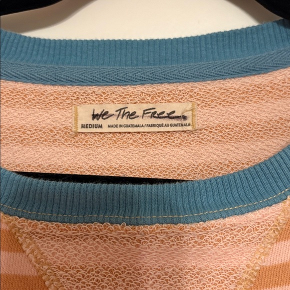 Free People Women’s Classic Striped Crew Oversized - Picture 4 of 6